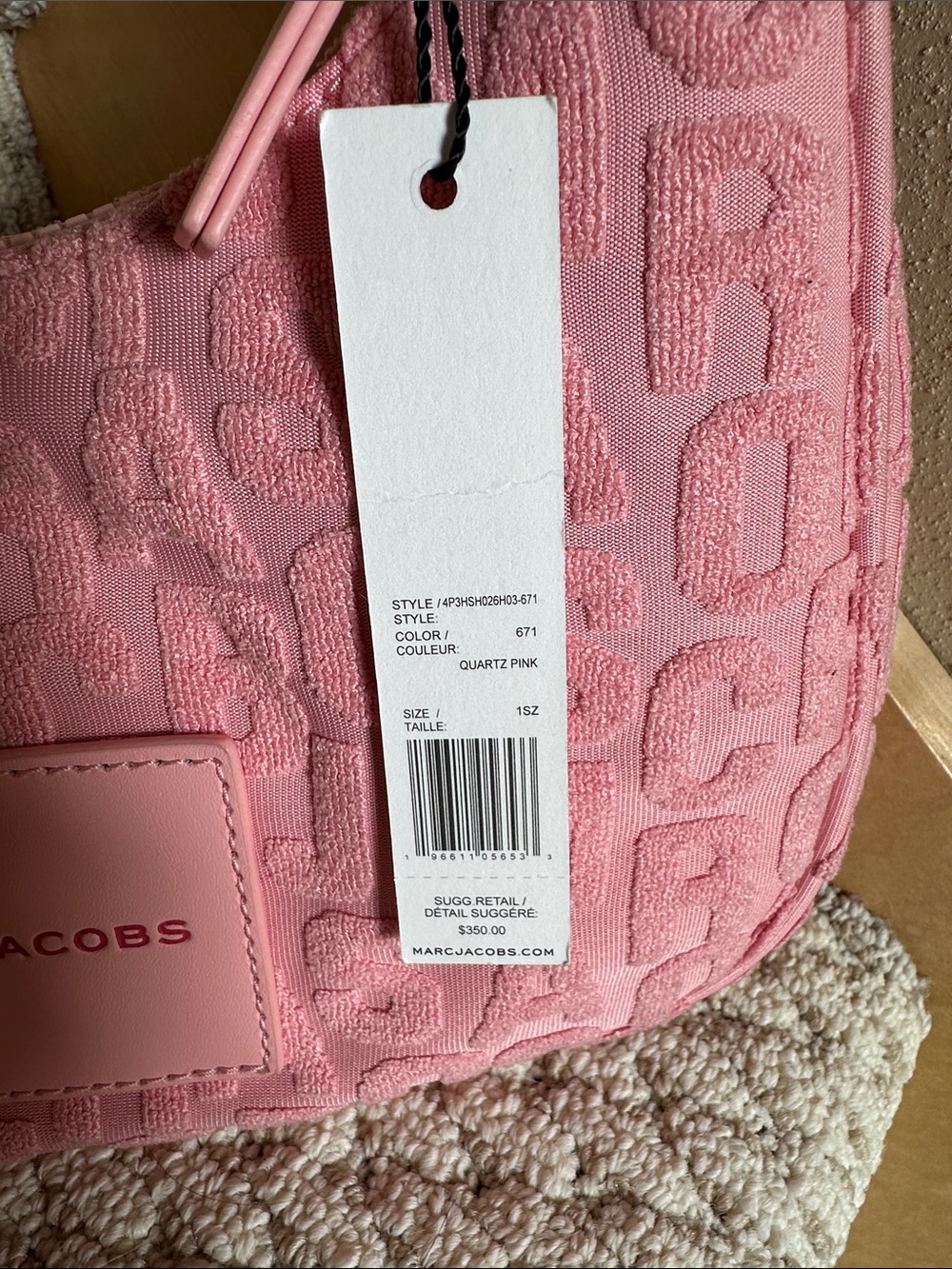 Marc Jacobs Monogram Terry Cloth Shoulder Bag - Picture 2 of 10